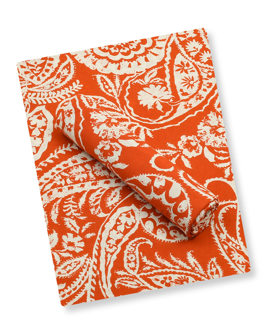 Orange Paisley Linen 2 Piece