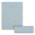 Blue Blossom Check Lawn 2pc