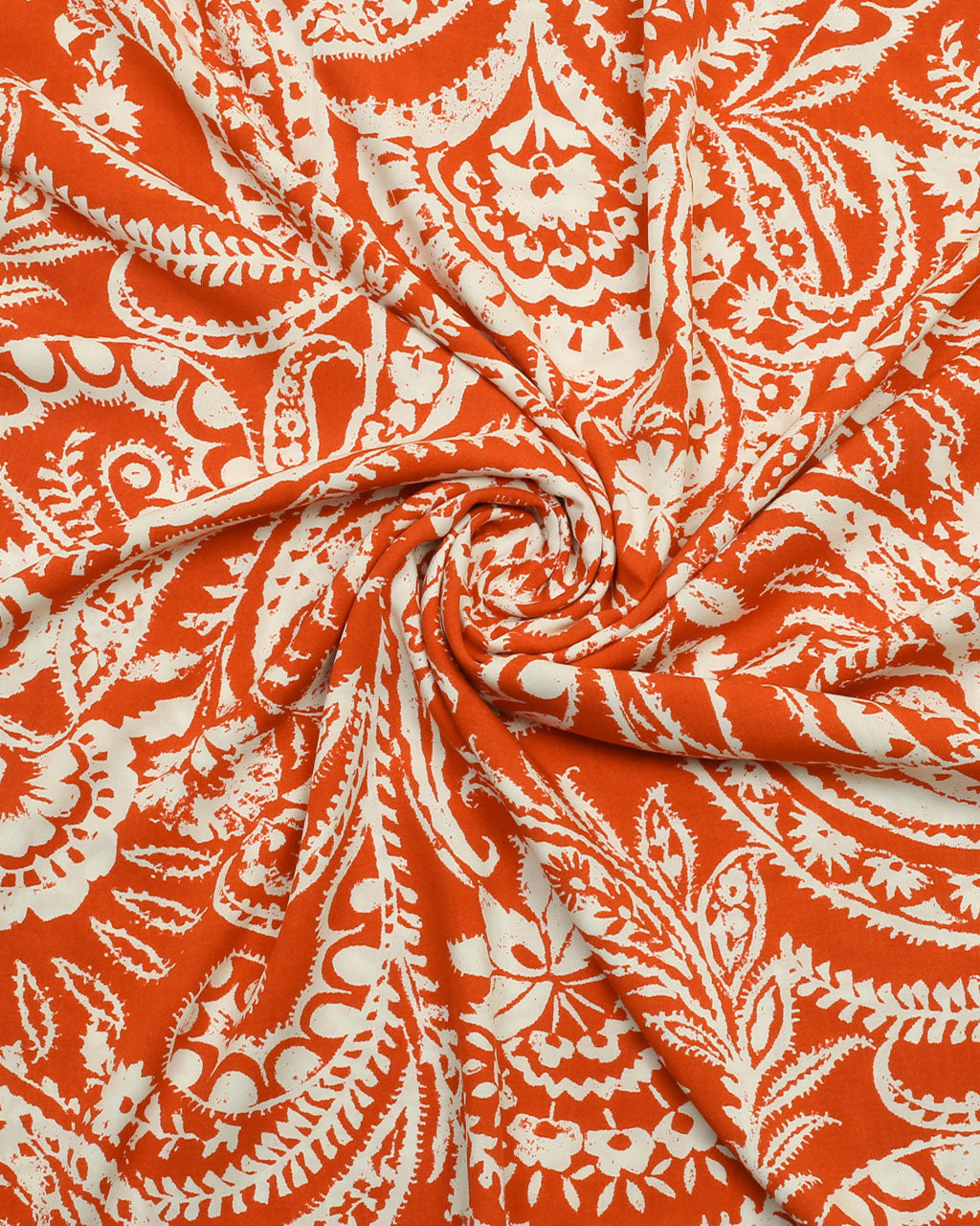 Orange Paisley Linen 2 Piece
