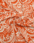Orange Paisley Linen Shirt