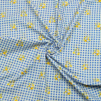 Blue Blossom Check Lawn 2pc