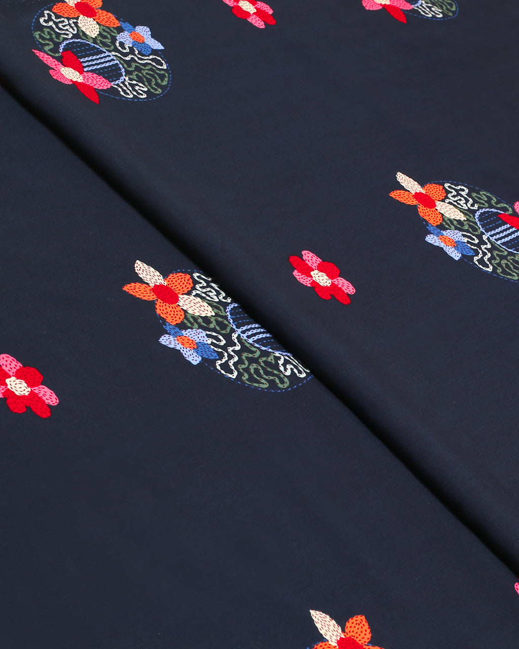 Navy Petalveil Linen 2 Piece