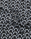 Black Chevron Linen Shirt
