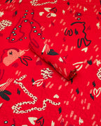 Red Fable Silk 2 Piece