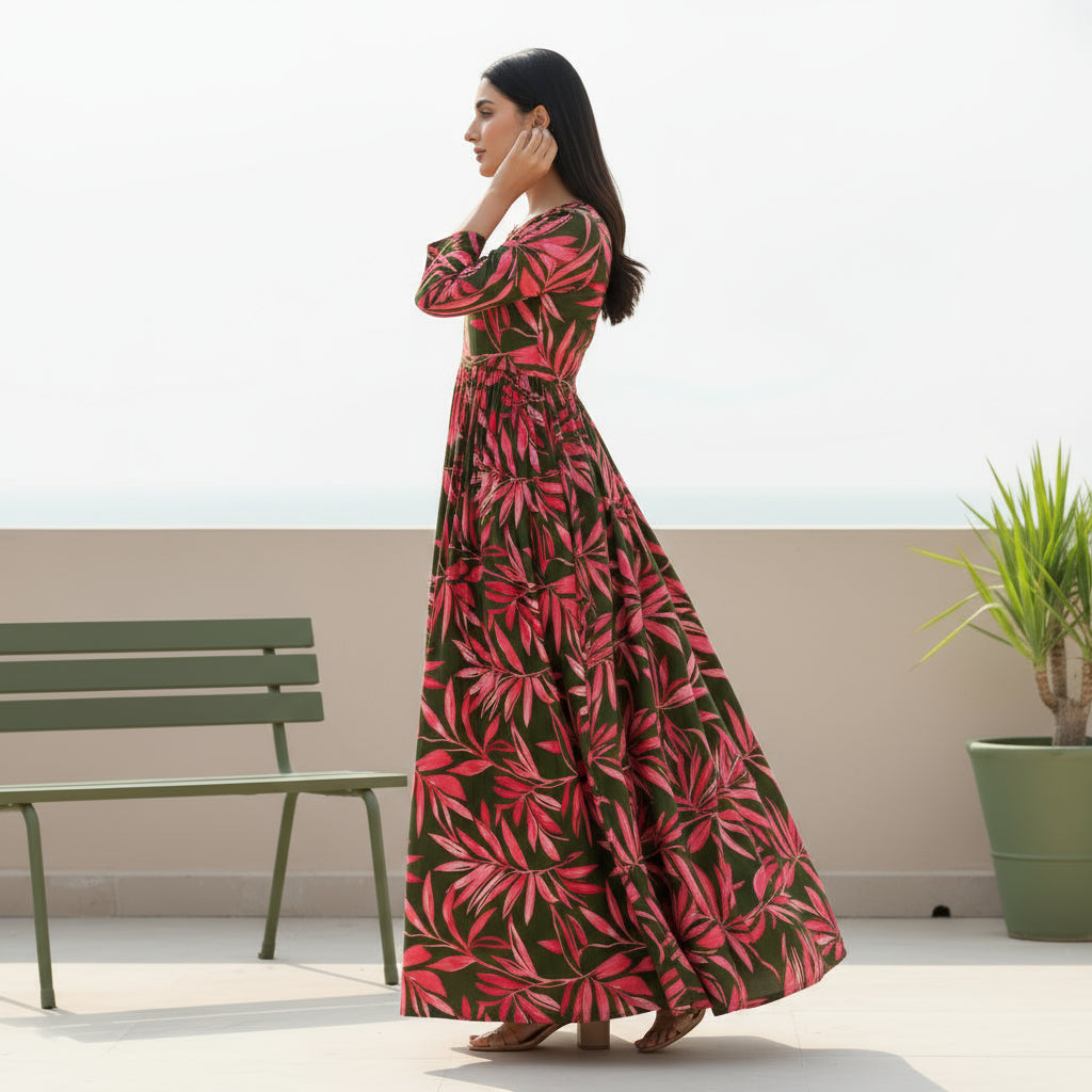 Olive Bloom Linen 2pc