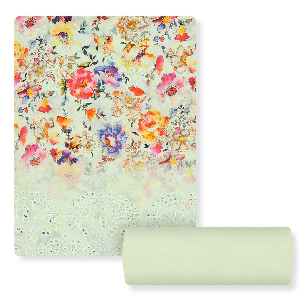 Mint Confetti Lawn 3pc