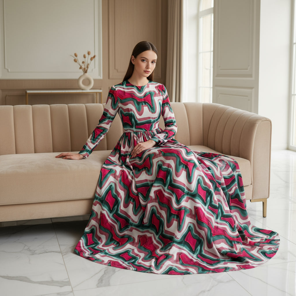 Abstract Symphony Linen 2pc