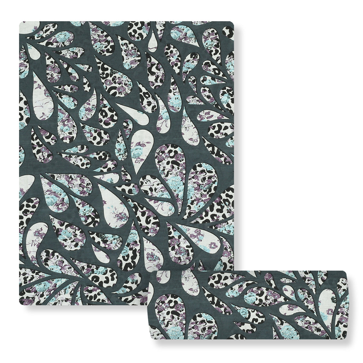 Charcoal Paisley Lawn 2pc