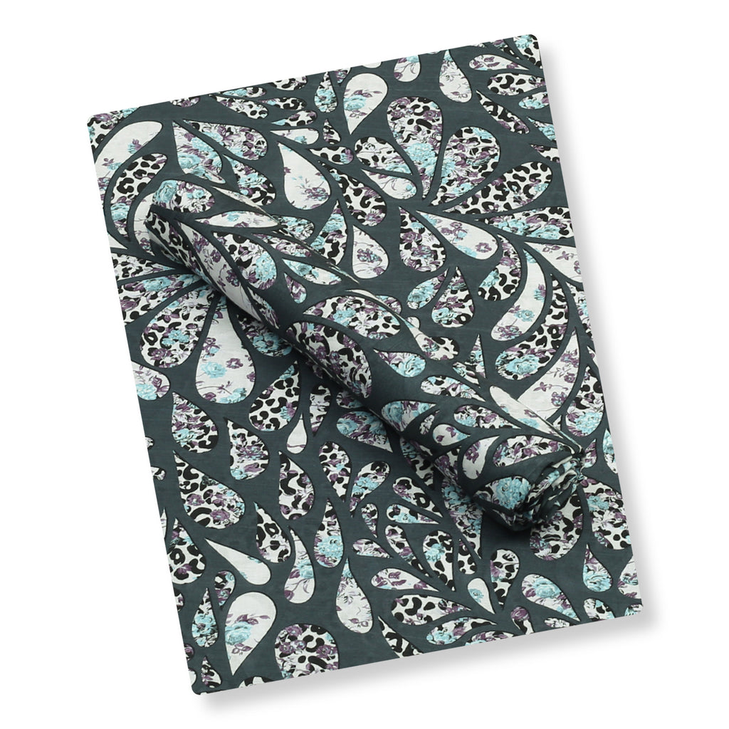 Charcoal Paisley Lawn 2pc
