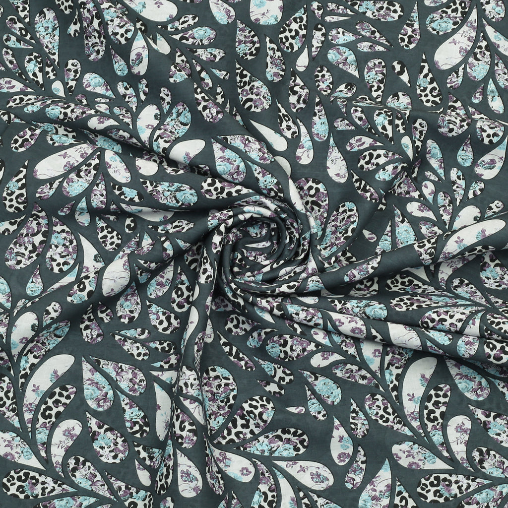 Charcoal Paisley Lawn 2pc