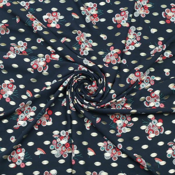 Navy Bloom Linen Shirt