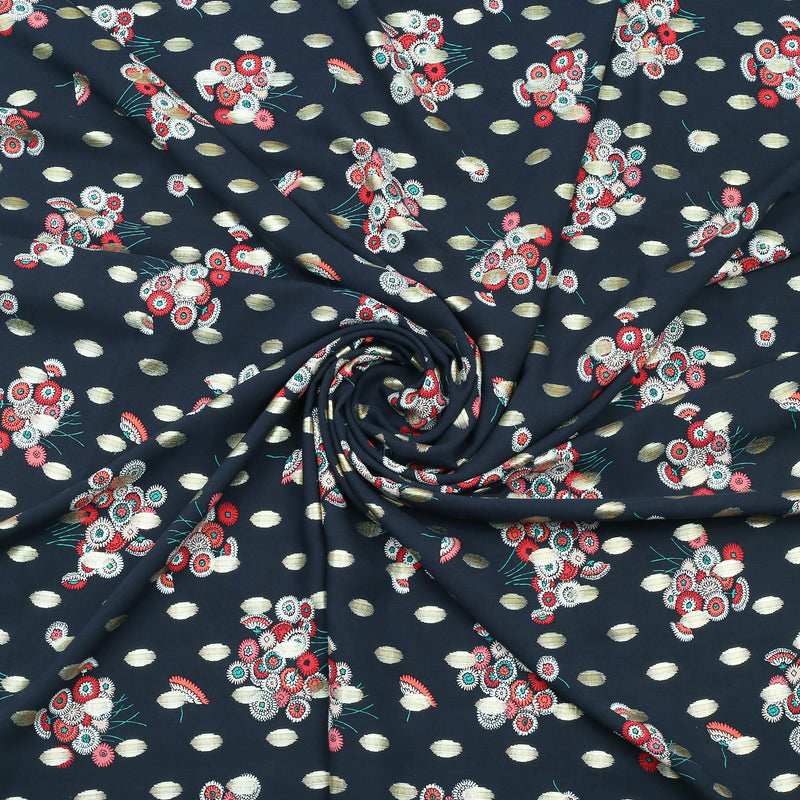 Navy Bloom Linen Shirt