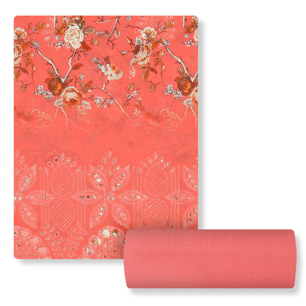 Coral Rose Lawn 3pc