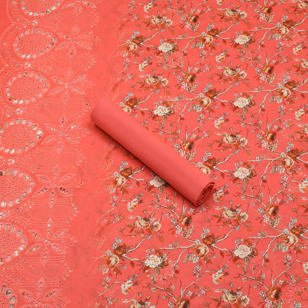 Coral Rose Lawn 3pc