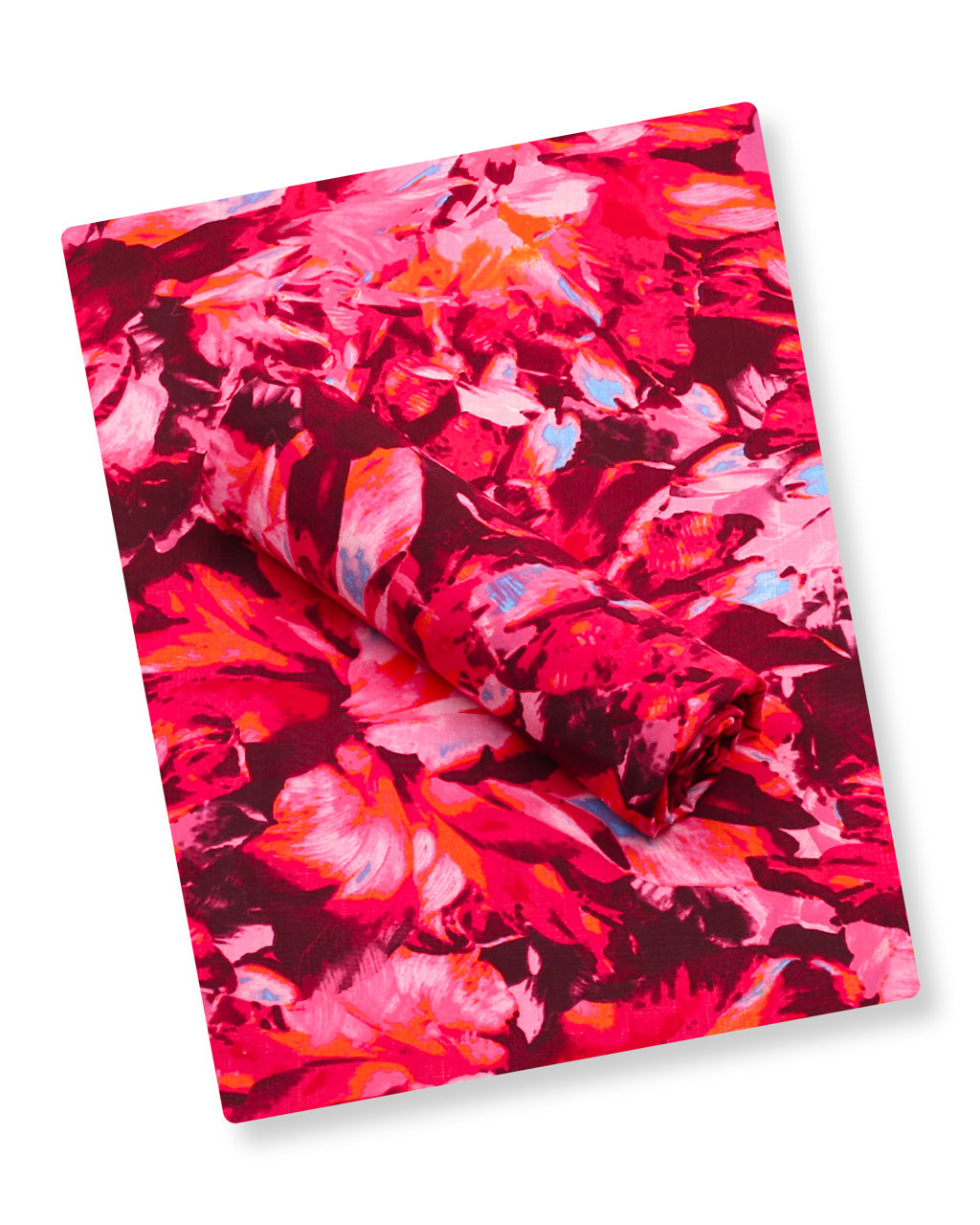 Crimson Abstract Linen 2 Piece
