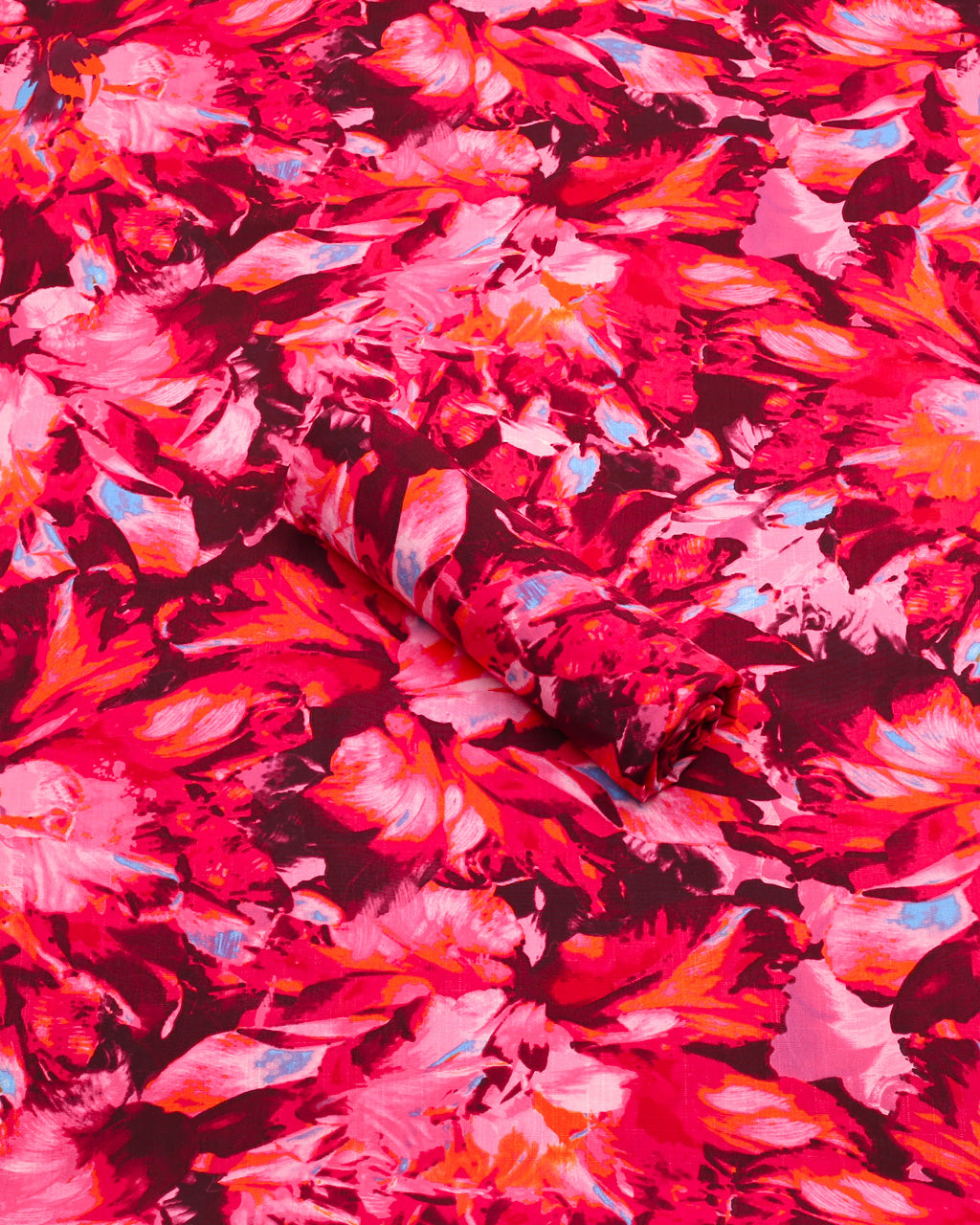 Crimson Abstract Linen 2 Piece