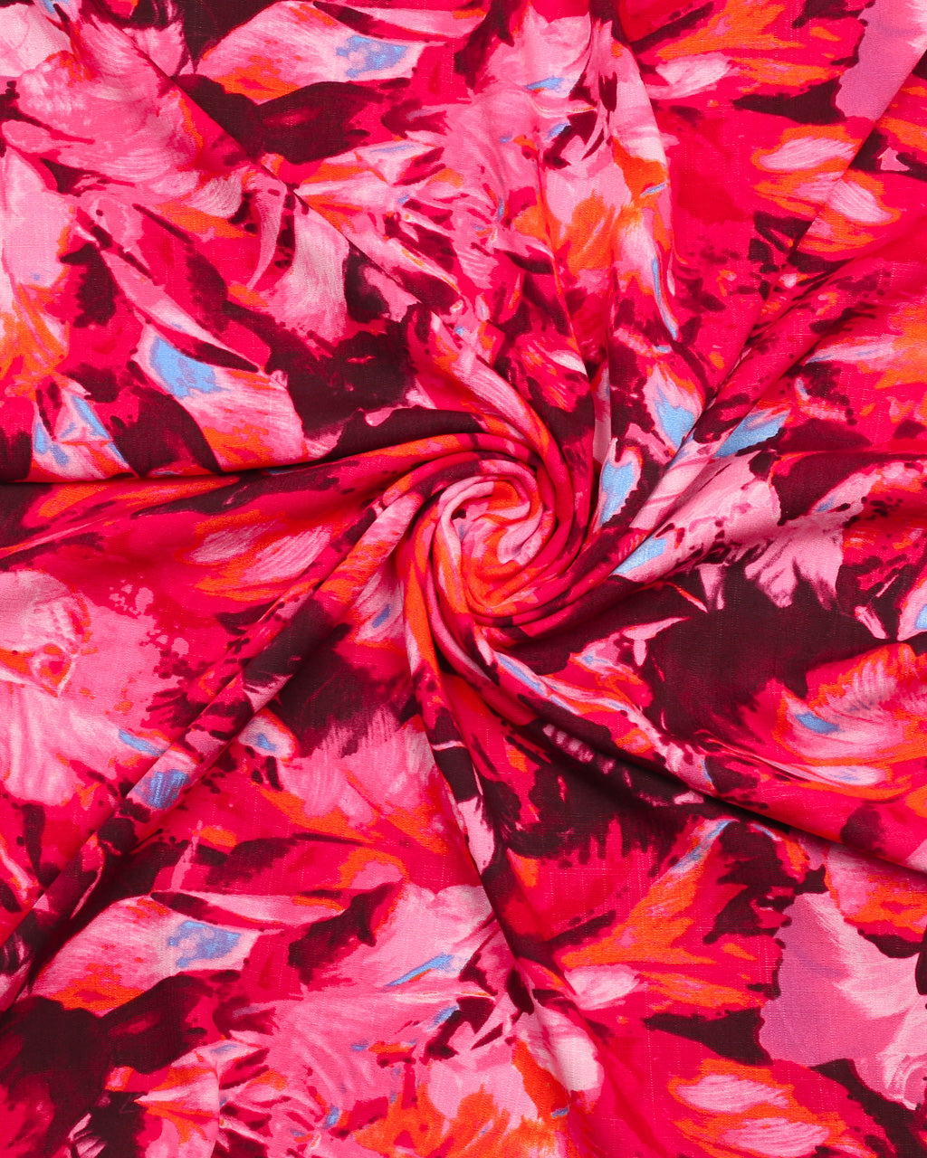 Crimson Abstract Linen Shirt