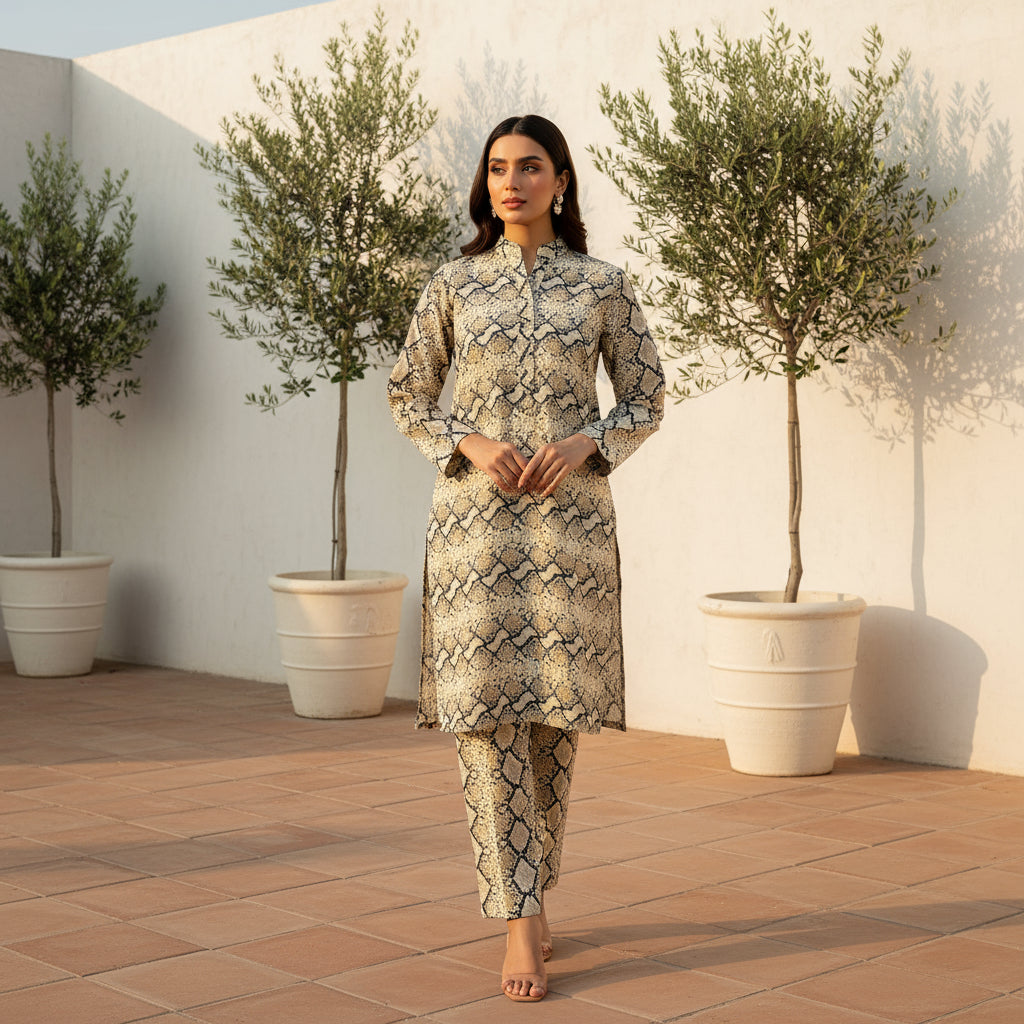 Python Skin Linen 2pc