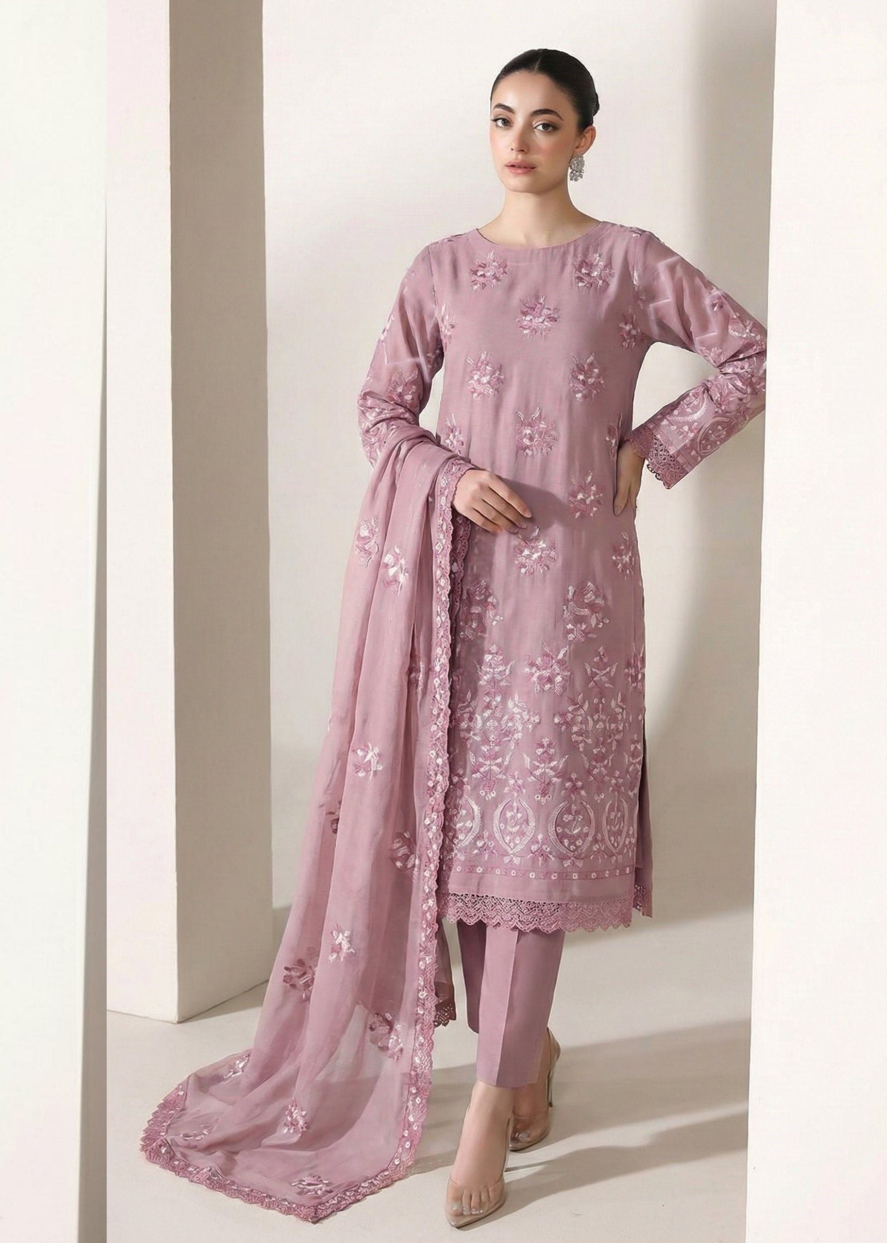 Mauve-e-Faiza 3-piece