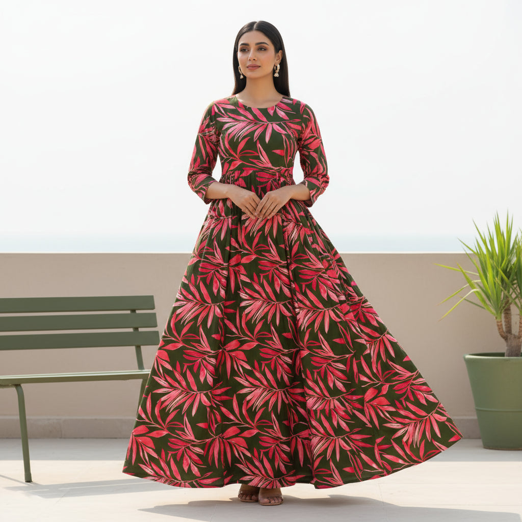 Olive Bloom Linen 2pc