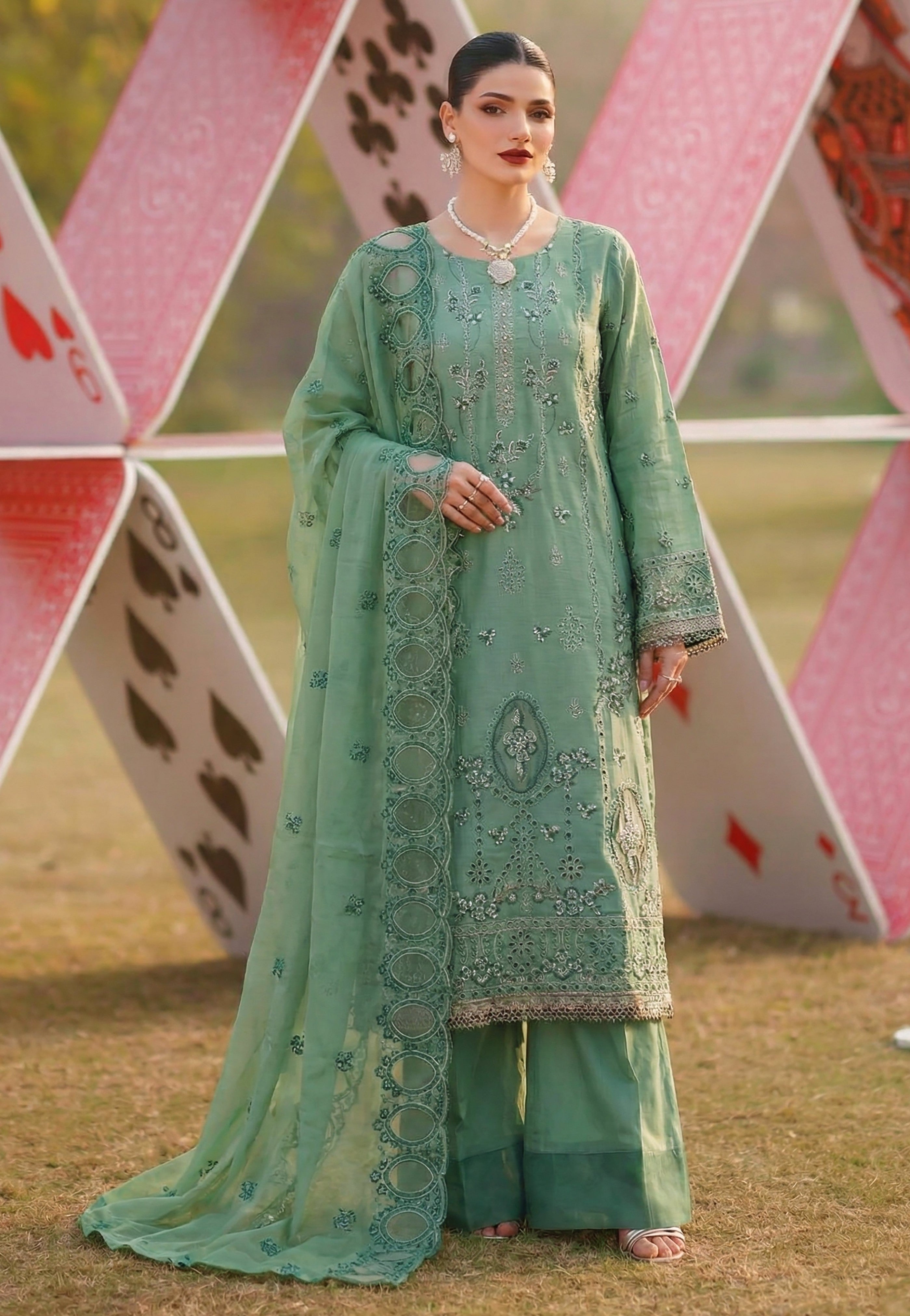 Pistachio Royale Lawn 3-piece