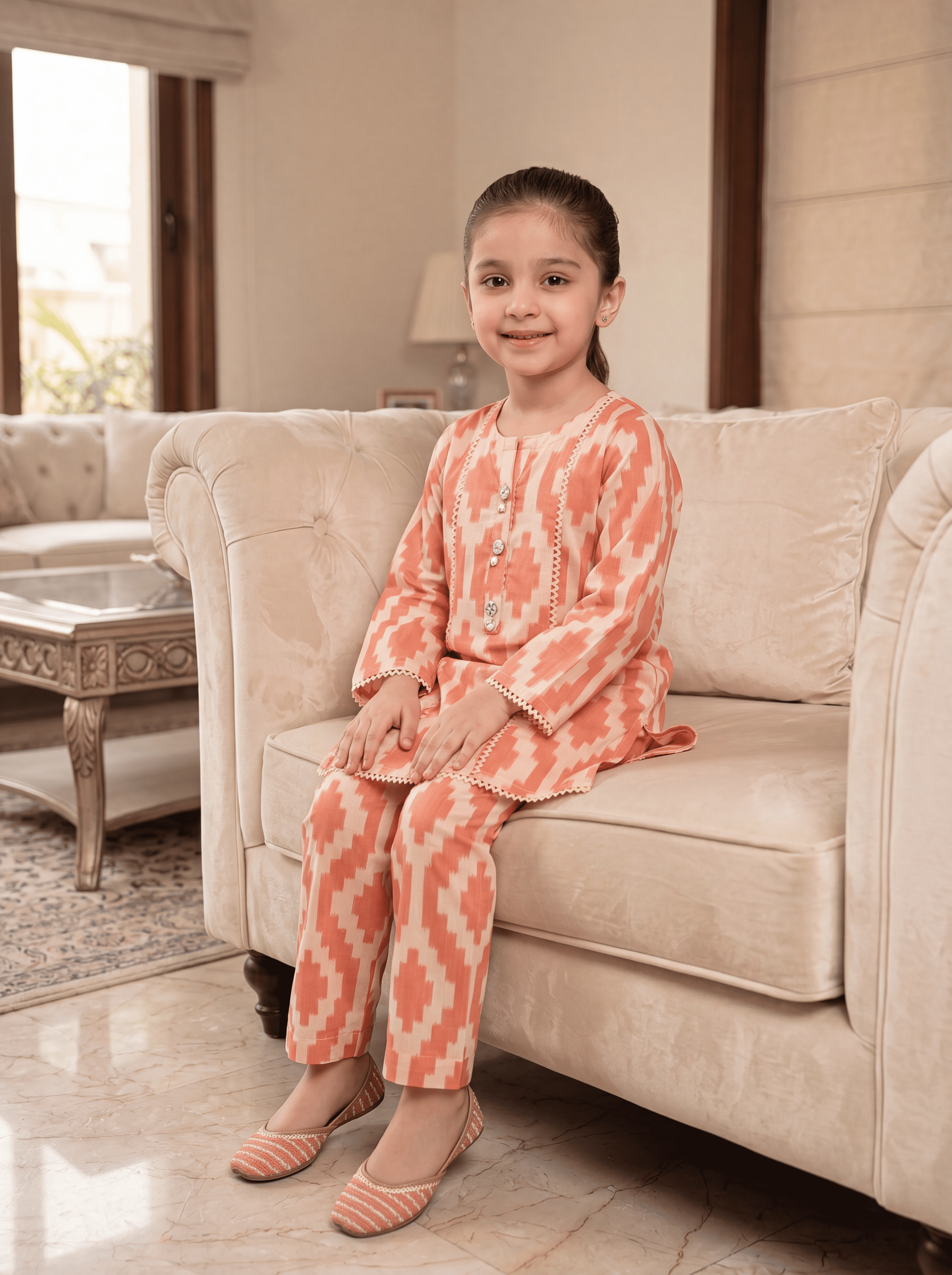 Coral Glow Co-Ord Set