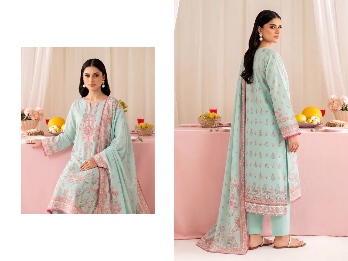 Mint Floral Linen 3 Piece