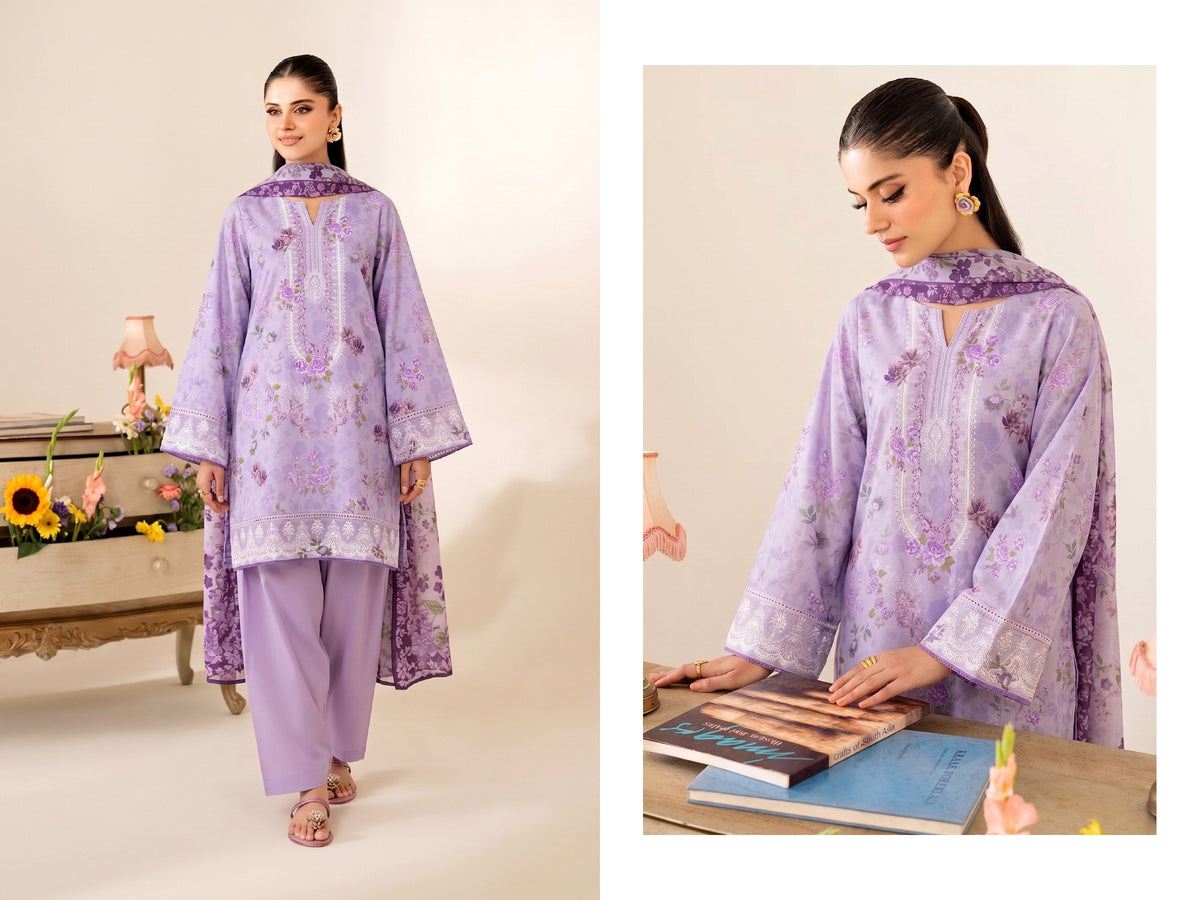 Classic Lavender Linen 3 Piece
