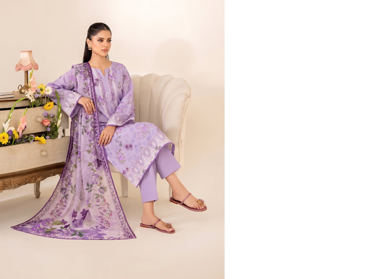 Classic Lavender Linen 3 Piece