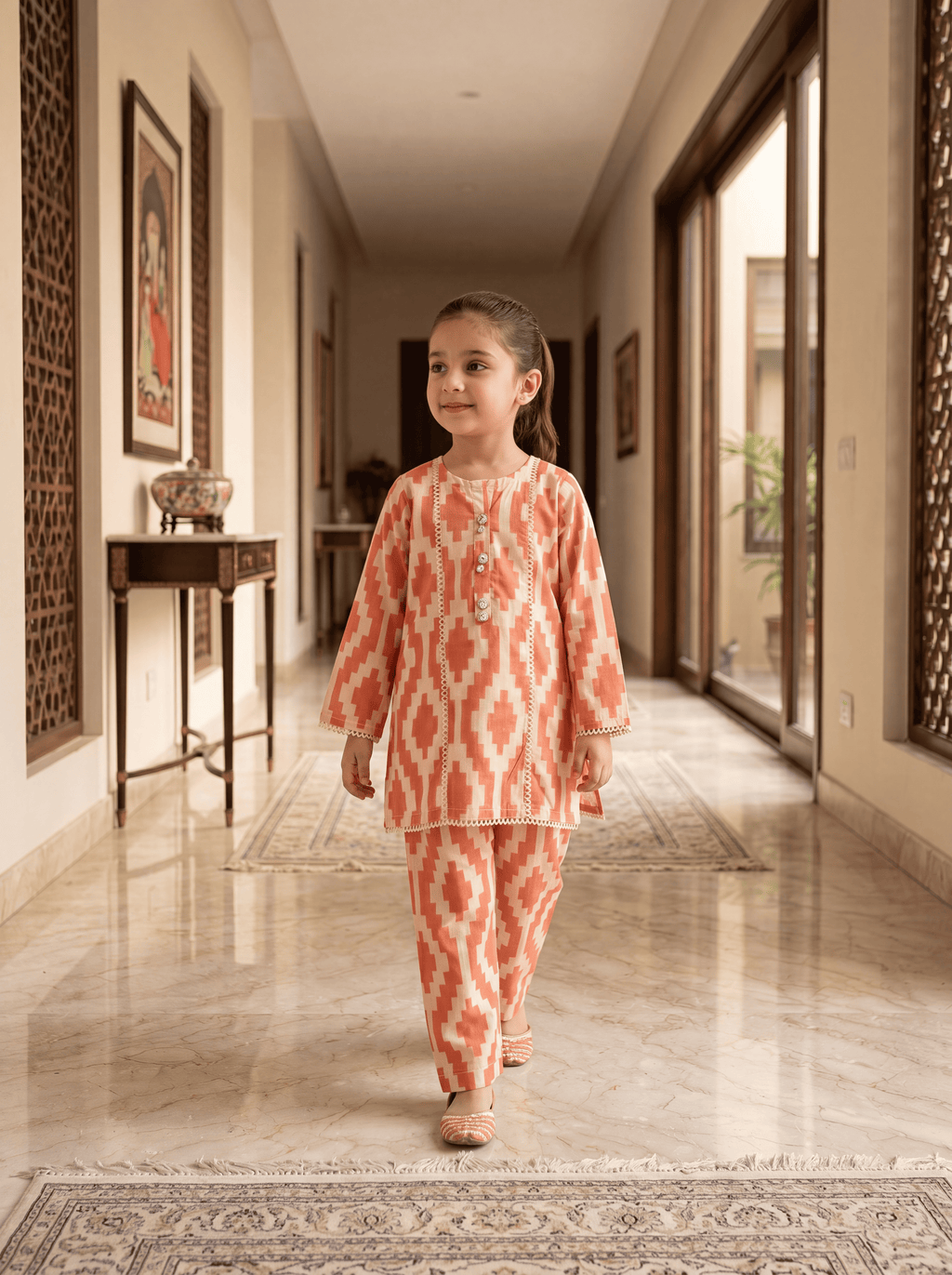 Coral Glow Co-Ord Set