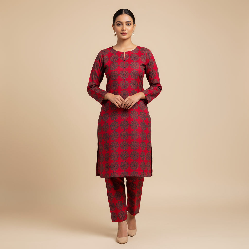 Red Reverie Linen 2pc